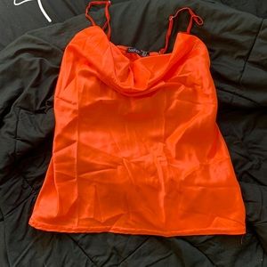 Neon orange camisole top